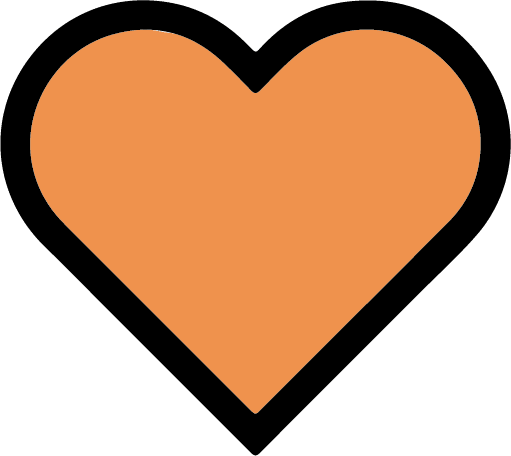 Herz orange heart
